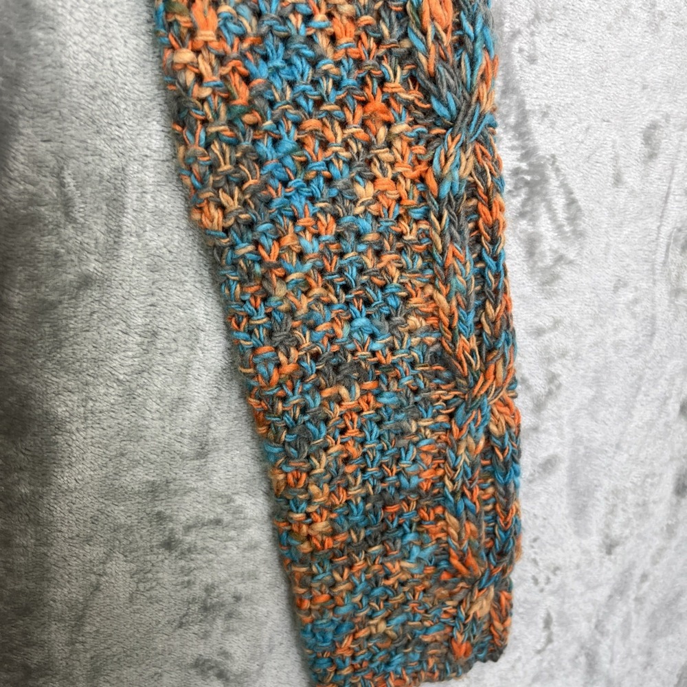 Berretti Sweater Women's S Alpaca Wool Blend Cable Knit Open‎ Weave Orange Italy - Picture 5 of 7
